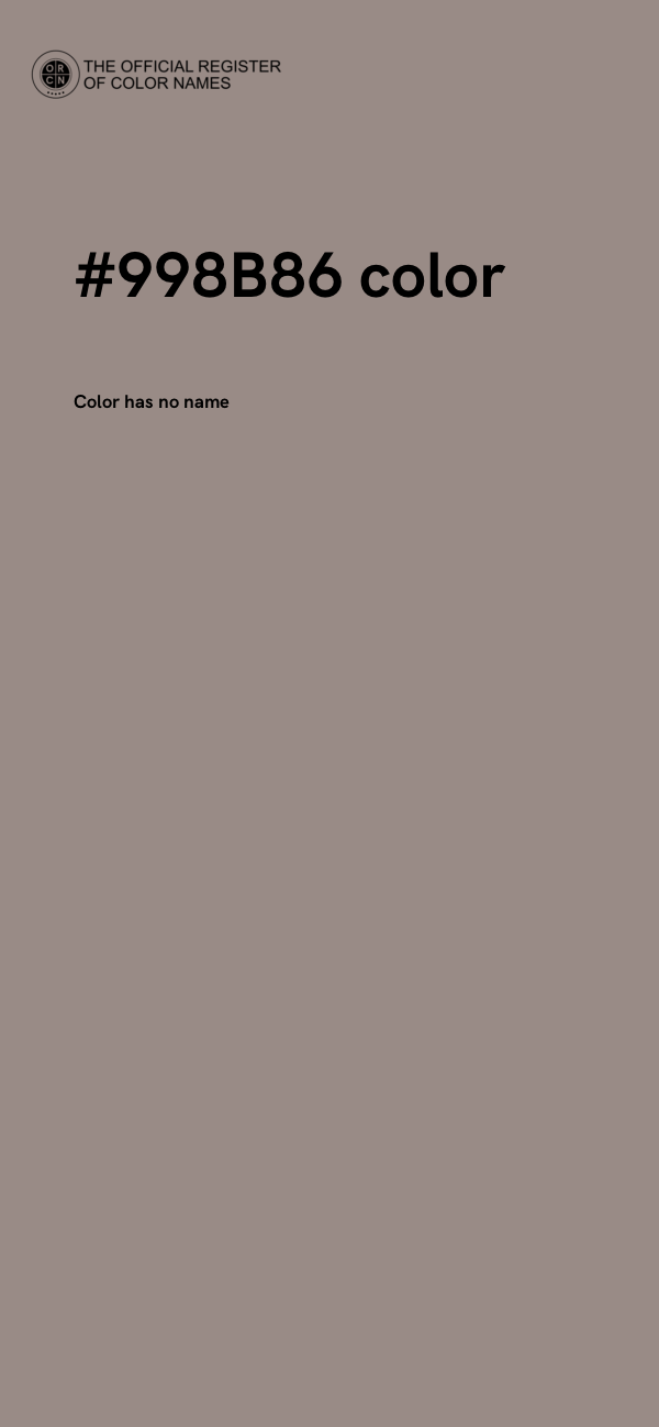 #998B86 color image
