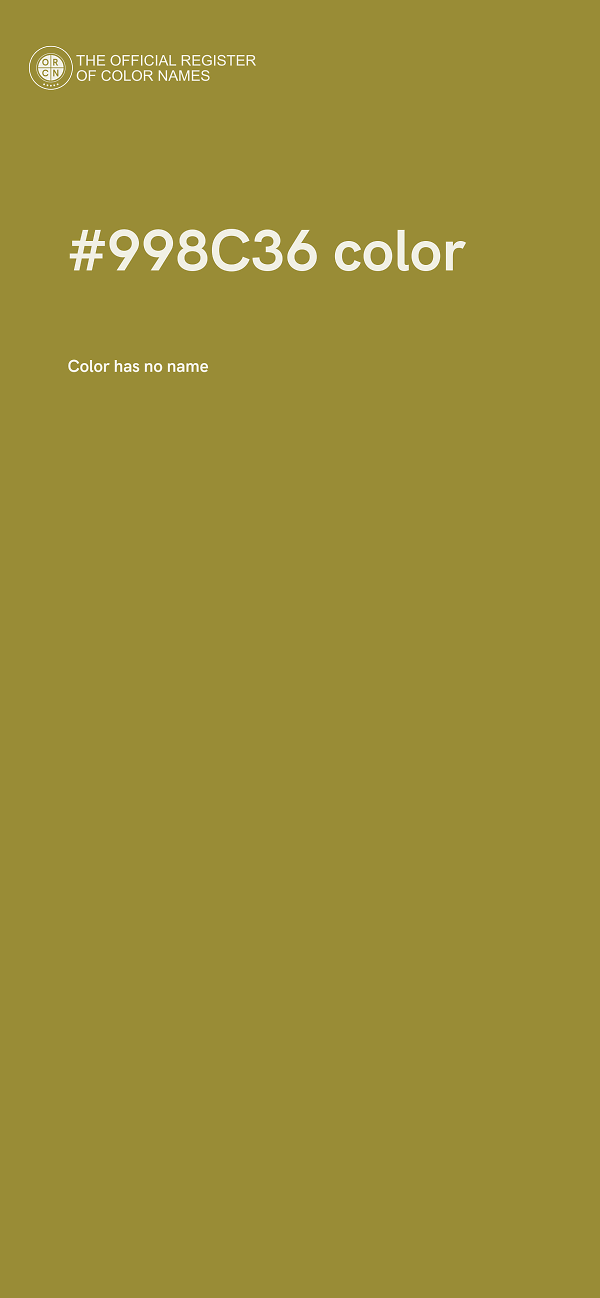 #998C36 color image