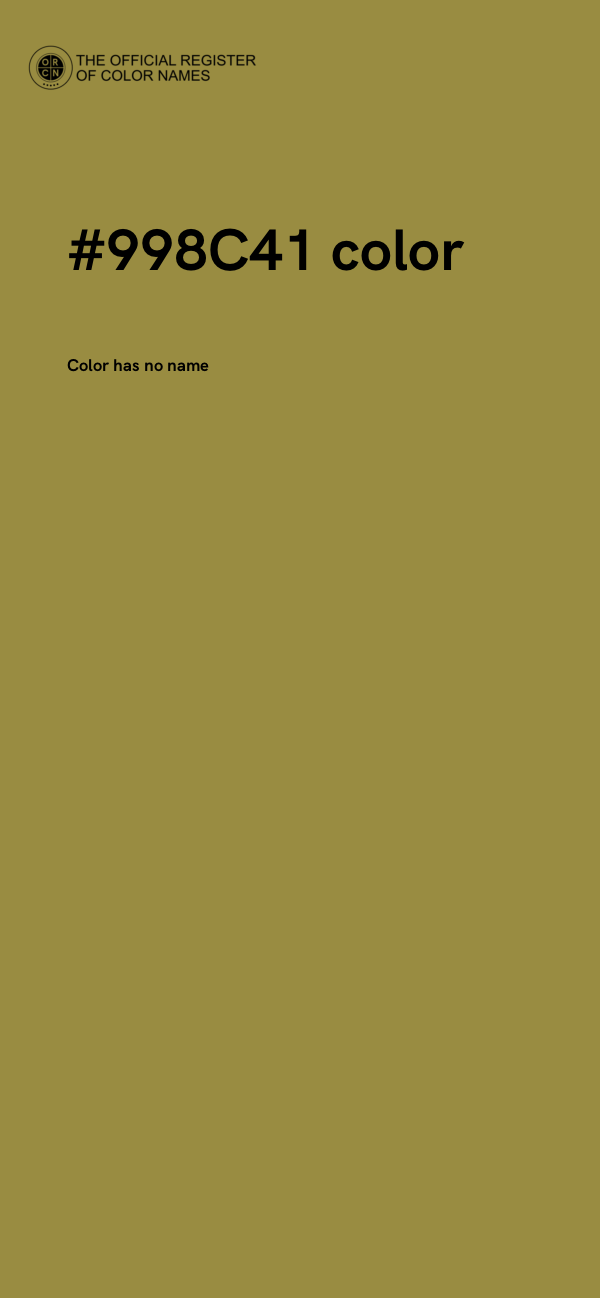 #998C41 color image