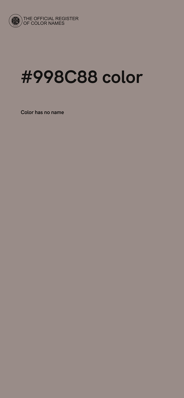 #998C88 color image