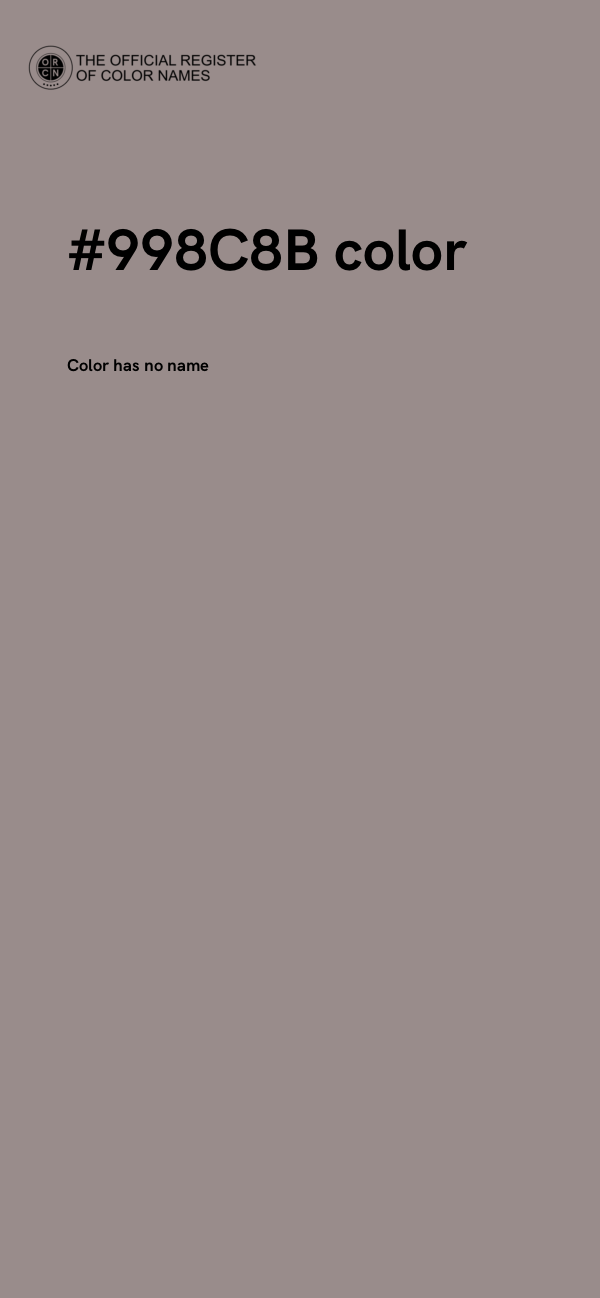 #998C8B color image