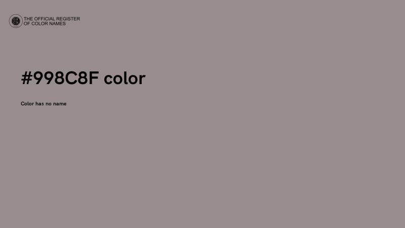 #998C8F color image