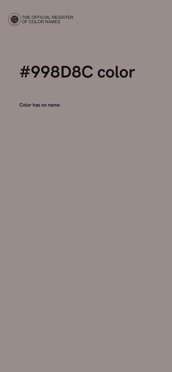 #998D8C color image