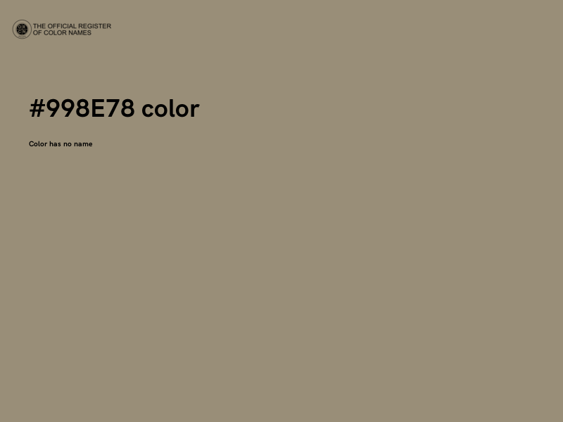 #998E78 color image
