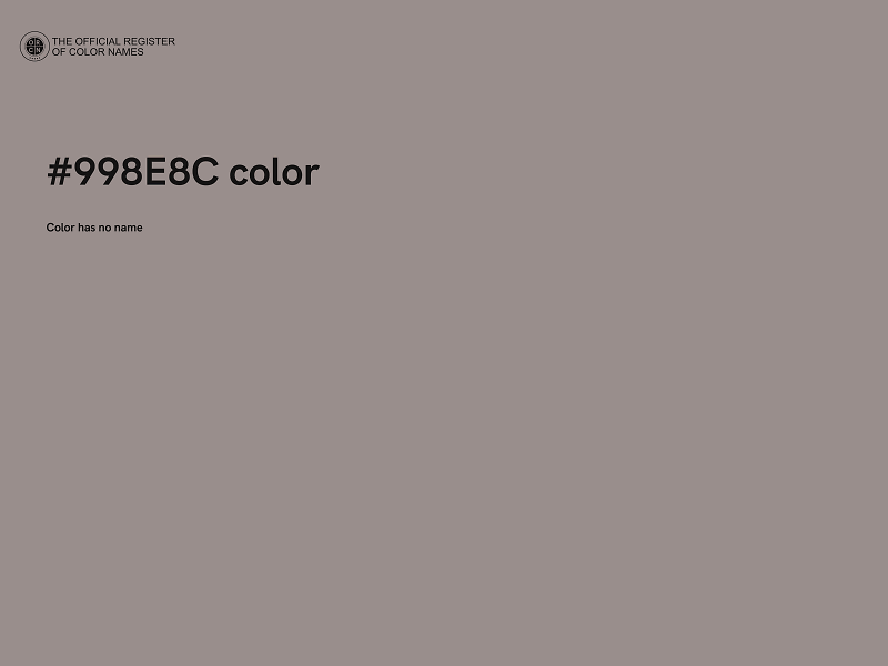 #998E8C color image