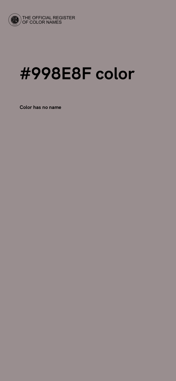 #998E8F color image