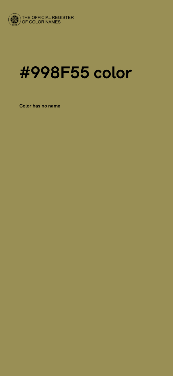 #998F55 color image