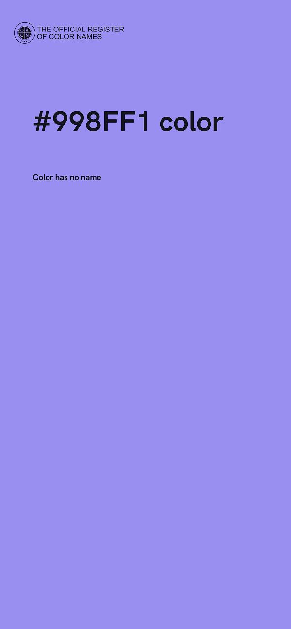 #998FF1 color image