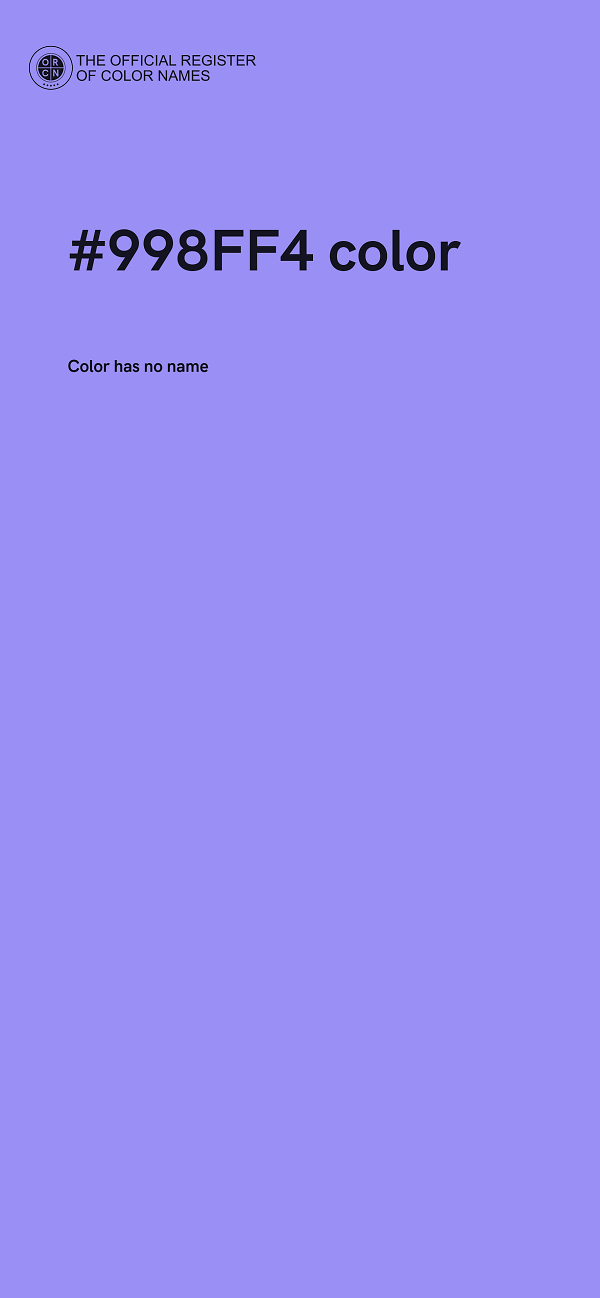 #998FF4 color image