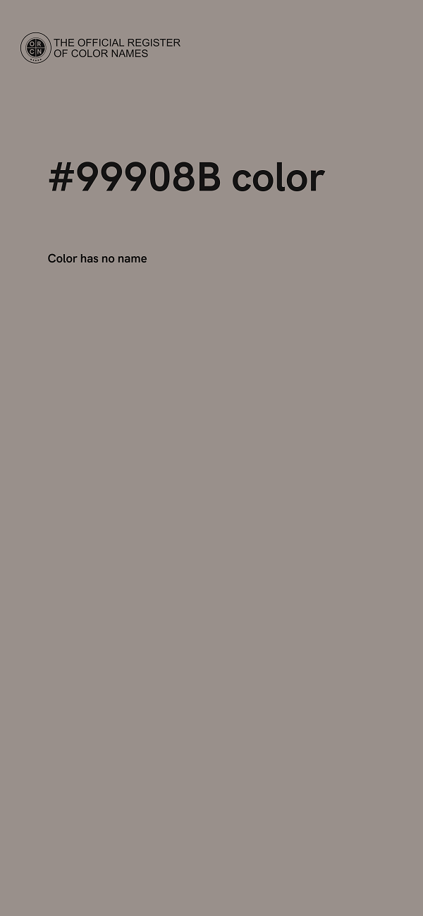 #99908B color image