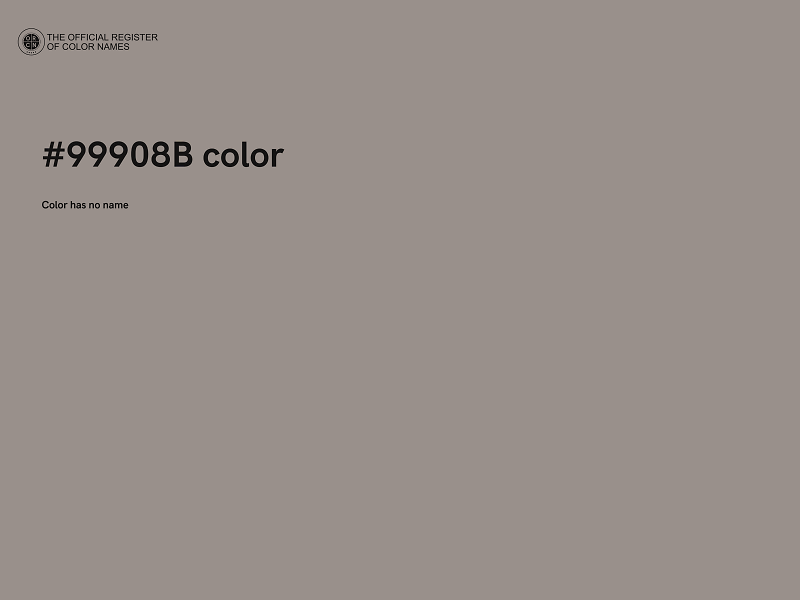 #99908B color image