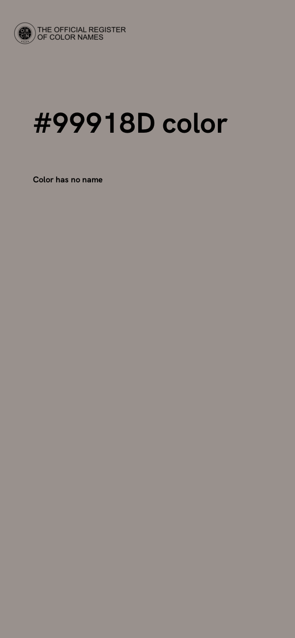 #99918D color image