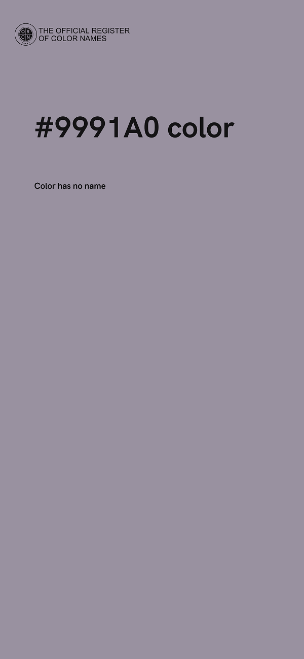 #9991A0 color image