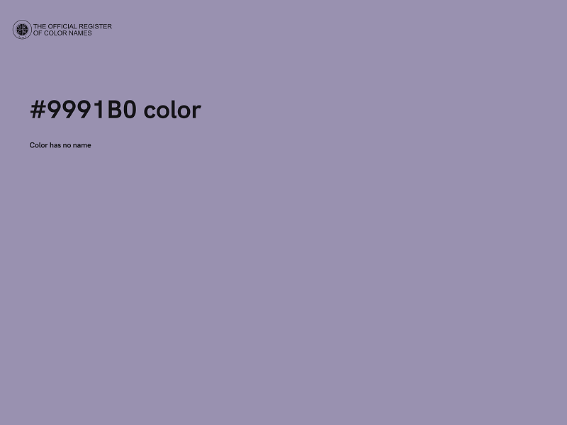 #9991B0 color image