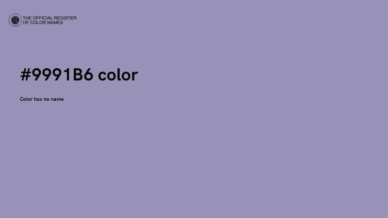 #9991B6 color image