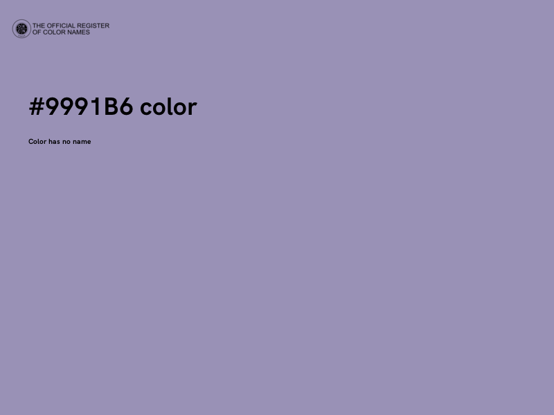 #9991B6 color image