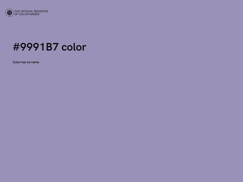 #9991B7 color image