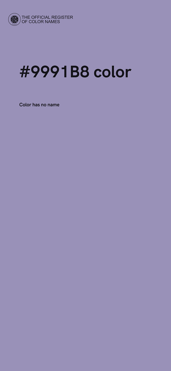 #9991B8 color image