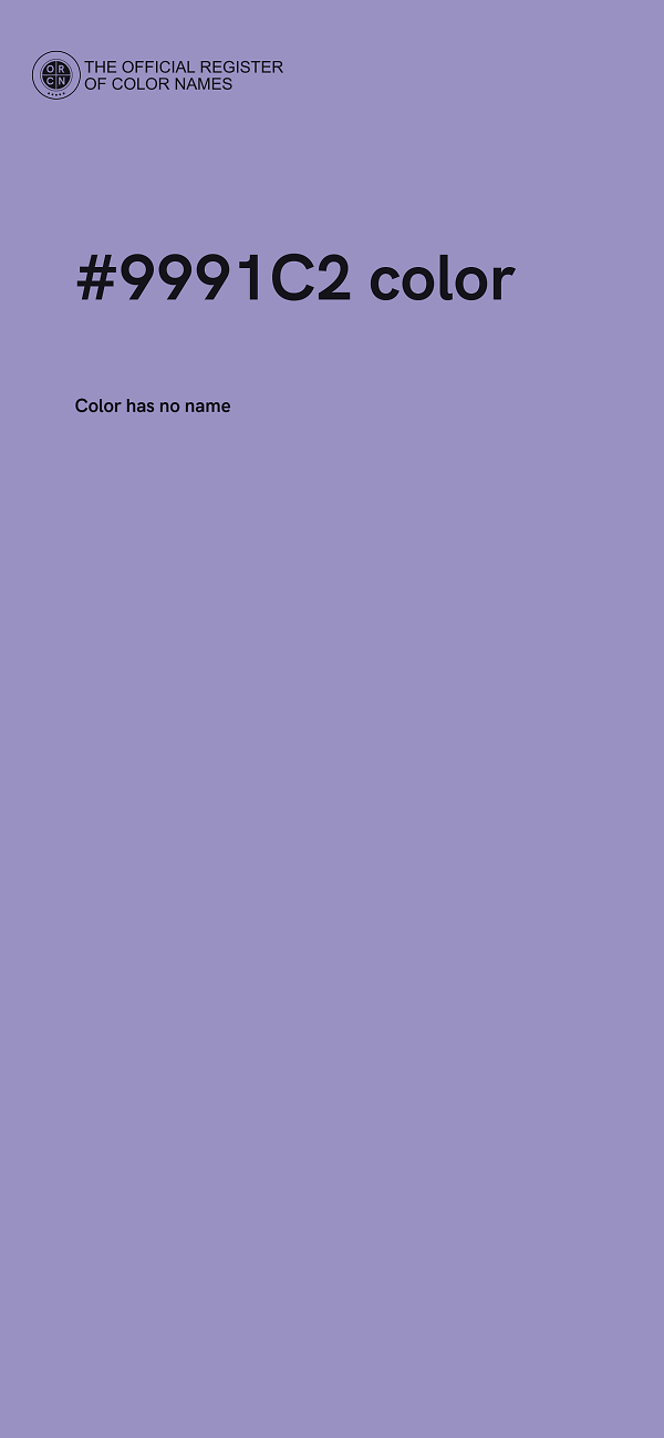 #9991C2 color image