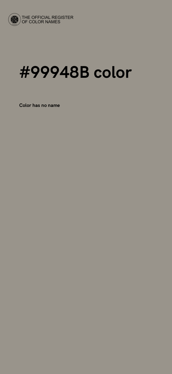 #99948B color image