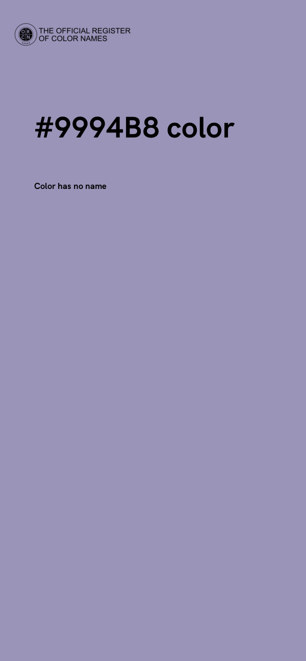 #9994B8 color image