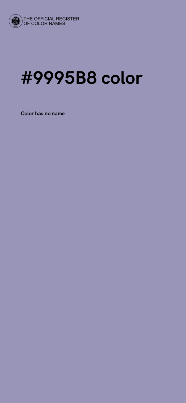 #9995B8 color image