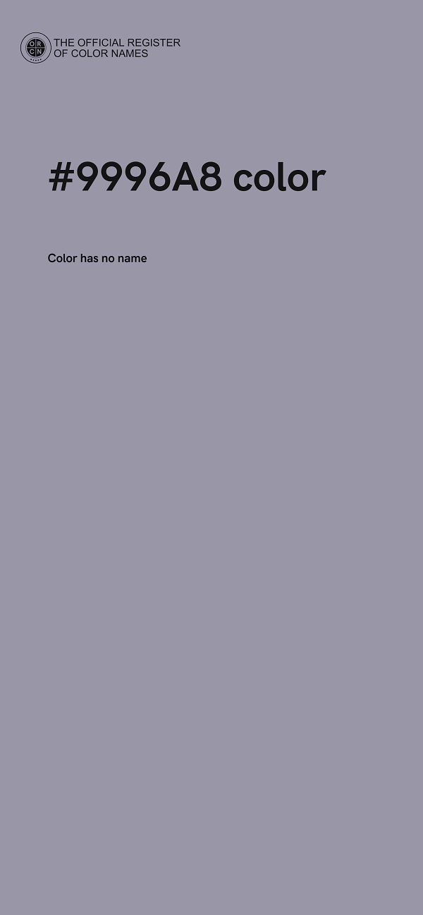 #9996A8 color image