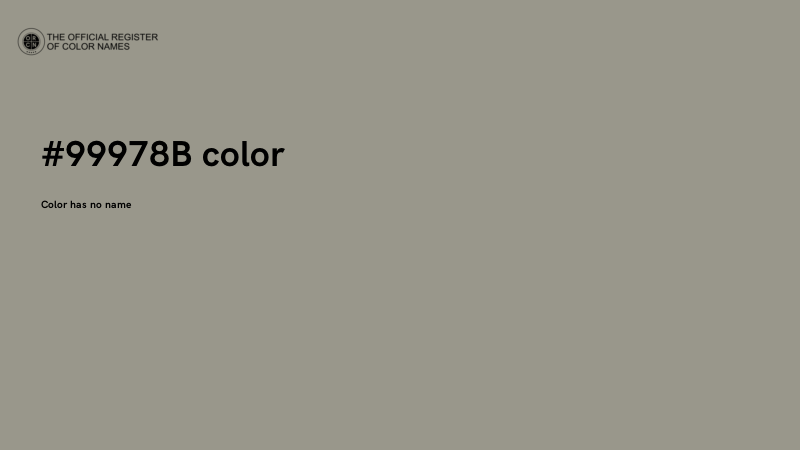 #99978B color image