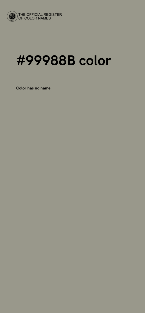 #99988B color image