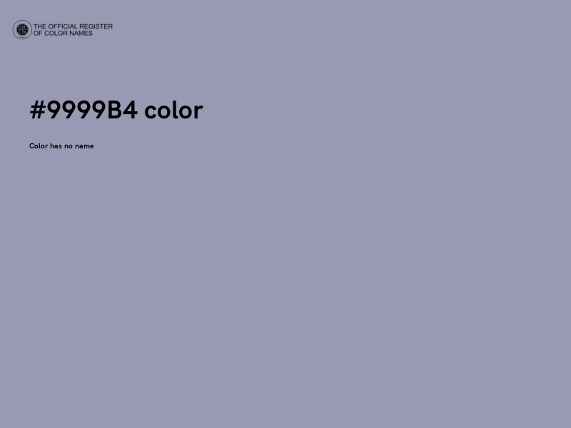 #9999B4 color image
