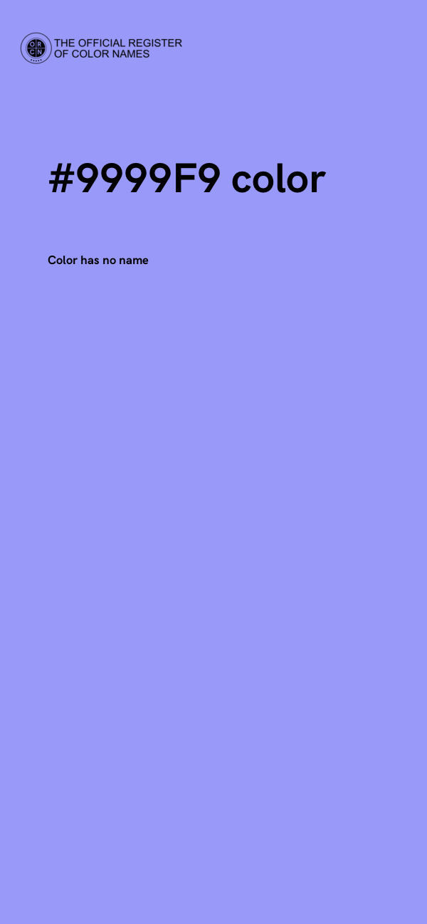 #9999F9 color image