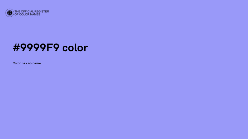 #9999F9 color image