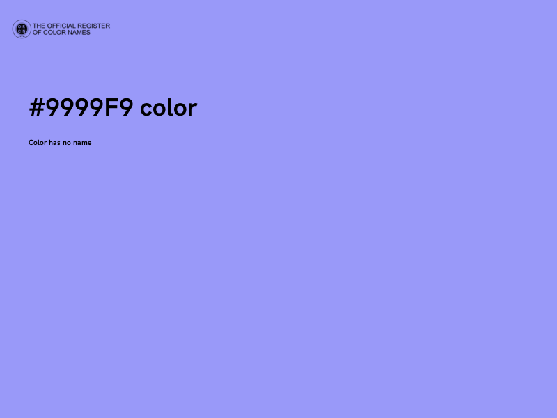 #9999F9 color image