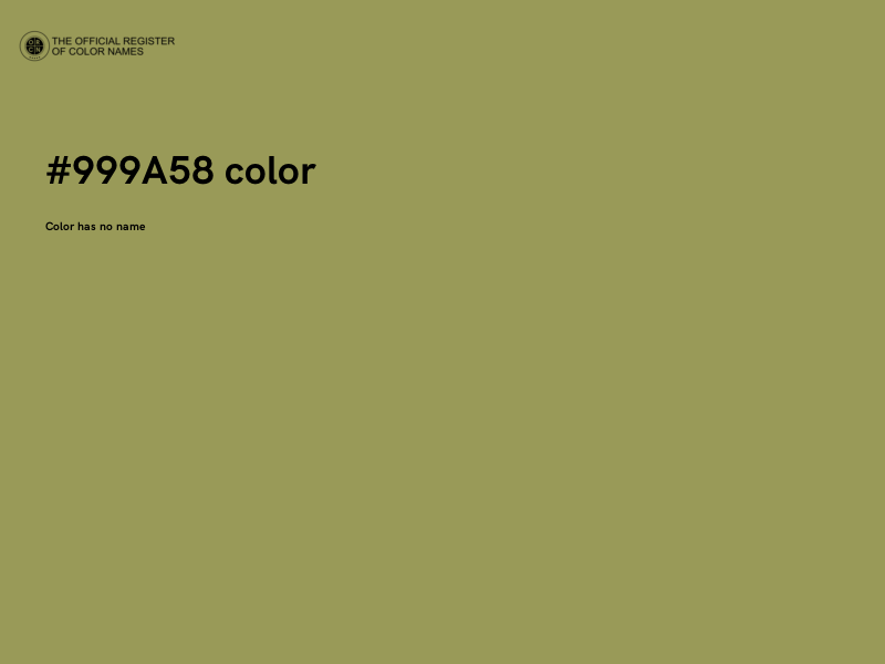 #999A58 color image
