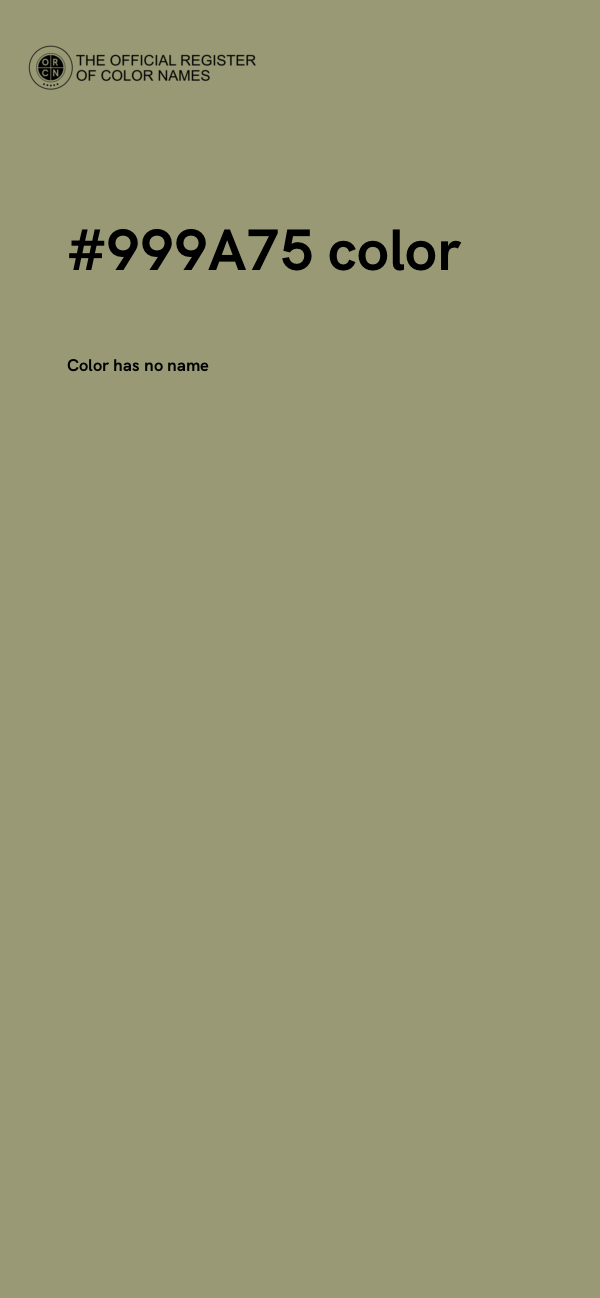 #999A75 color image