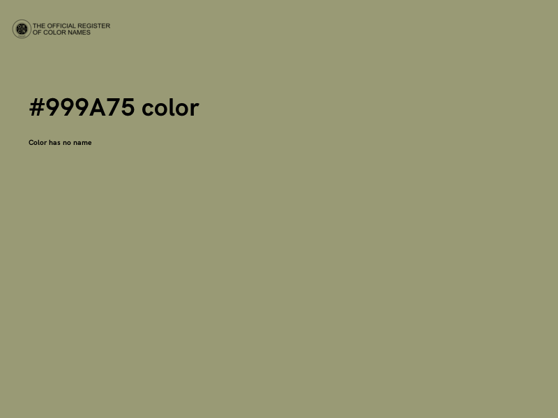 #999A75 color image