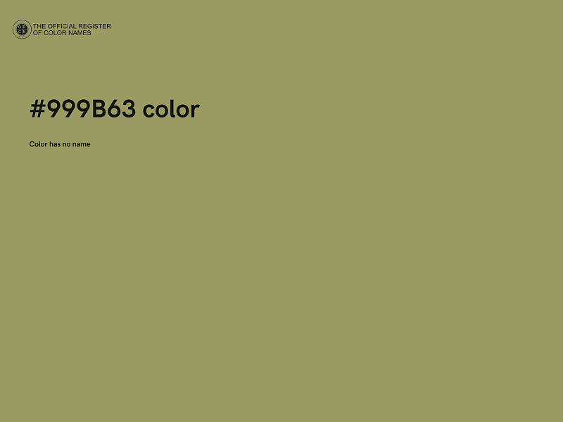 #999B63 color image