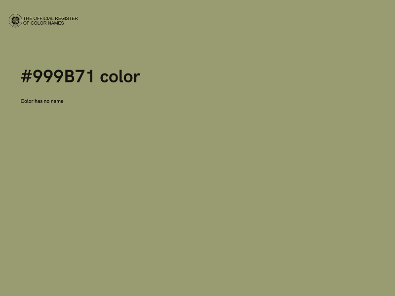 #999B71 color image