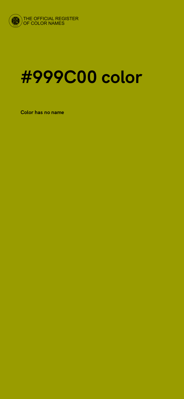 #999C00 color image