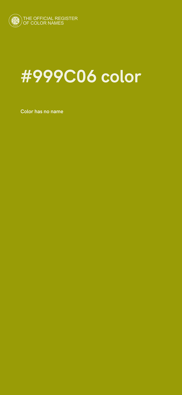 #999C06 color image