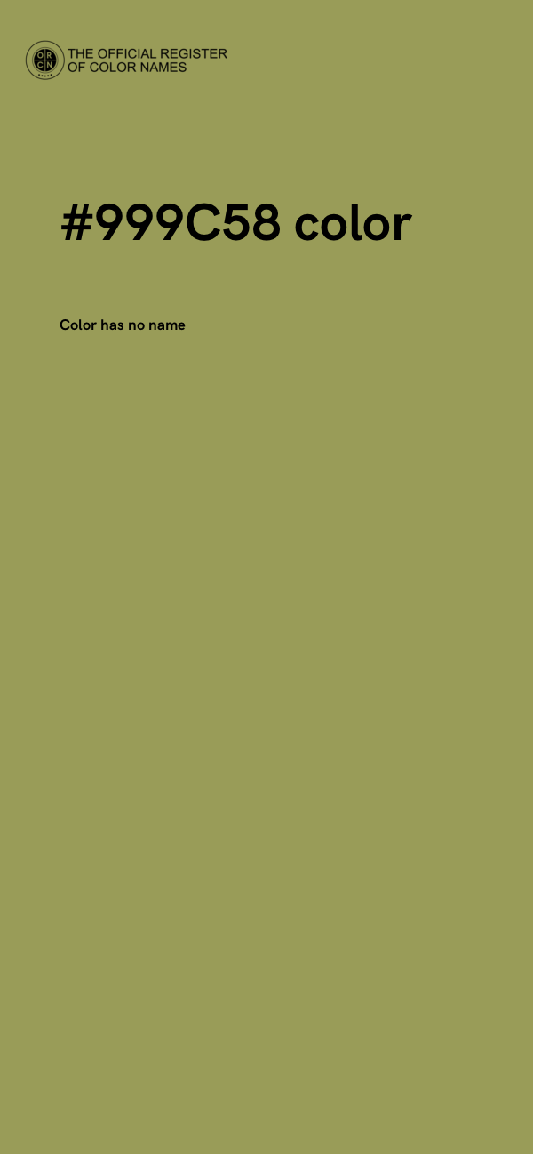 #999C58 color image