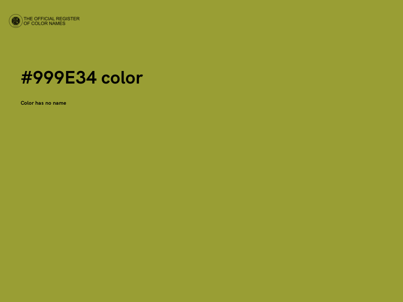 #999E34 color image