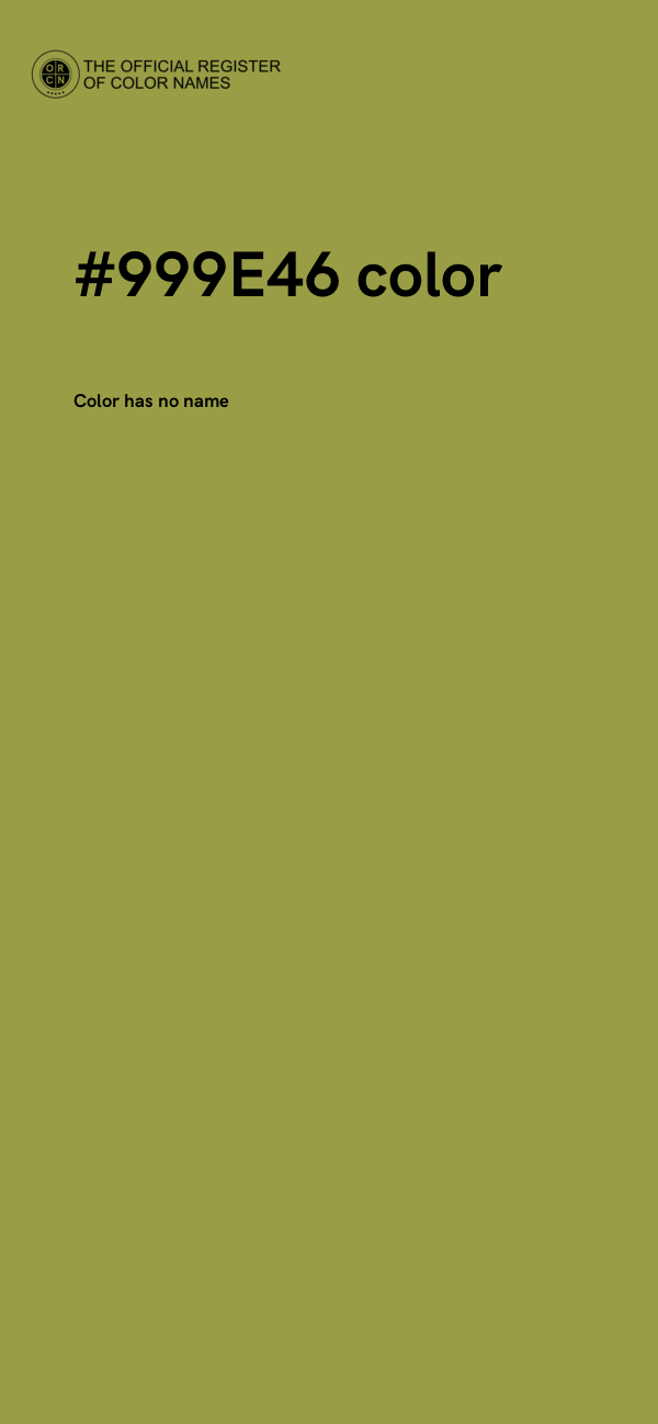 #999E46 color image