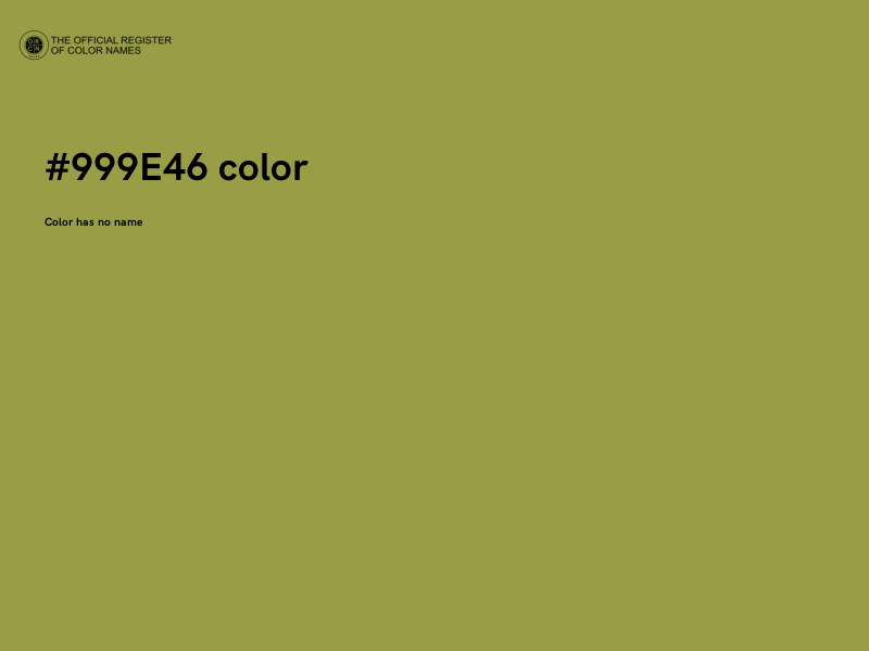 #999E46 color image