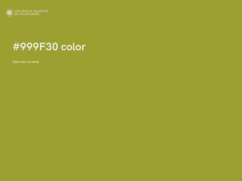 #999F30 color image