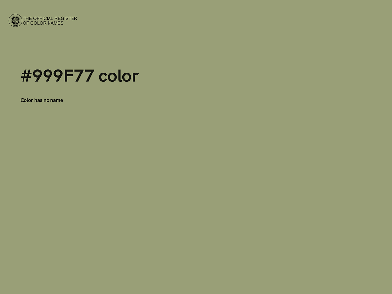 #999F77 color image