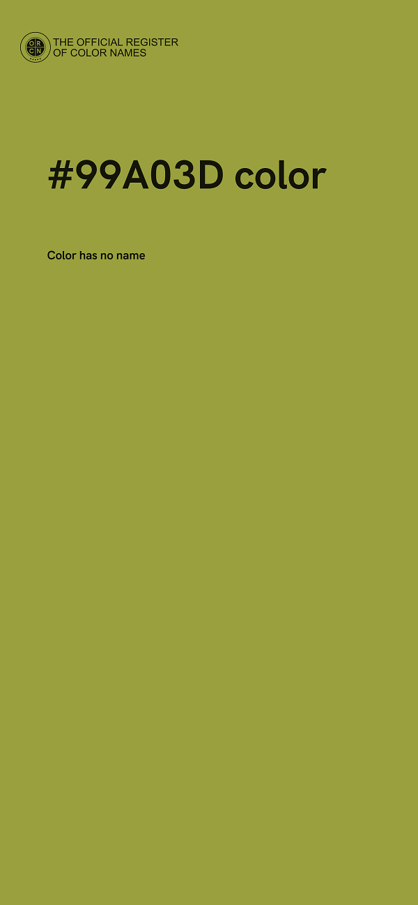 #99A03D color image