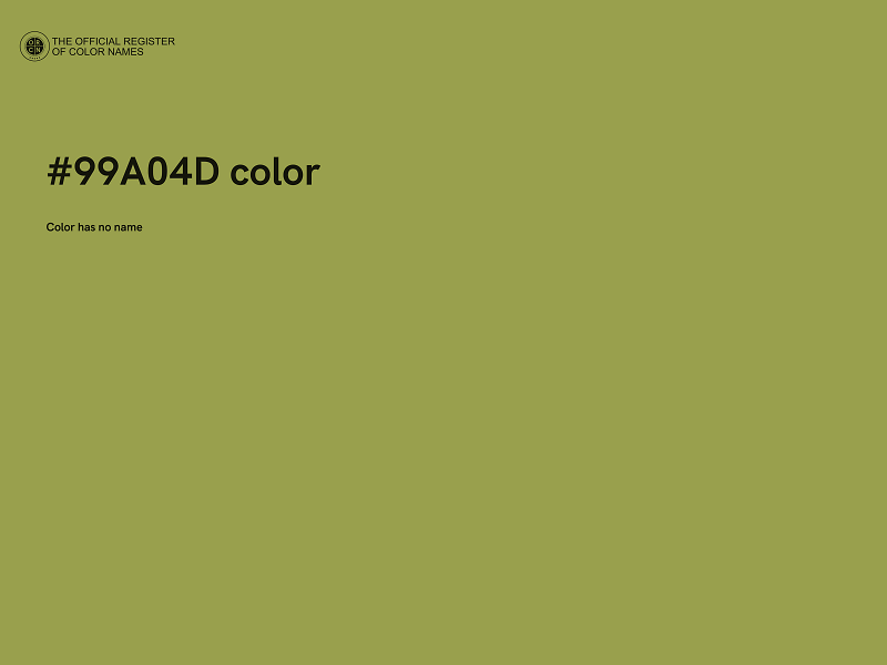 #99A04D color image