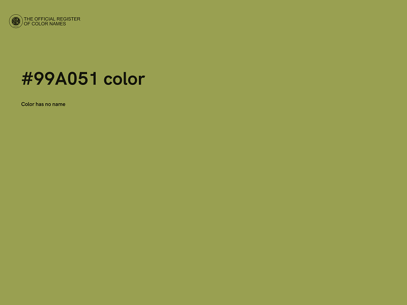#99A051 color image