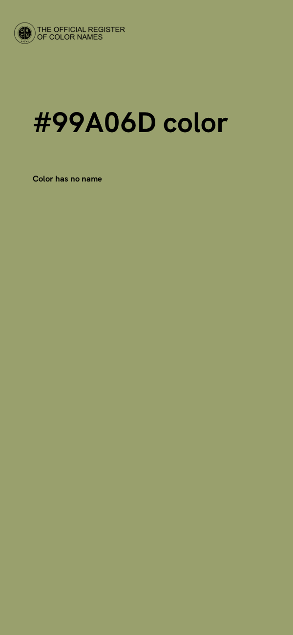 #99A06D color image